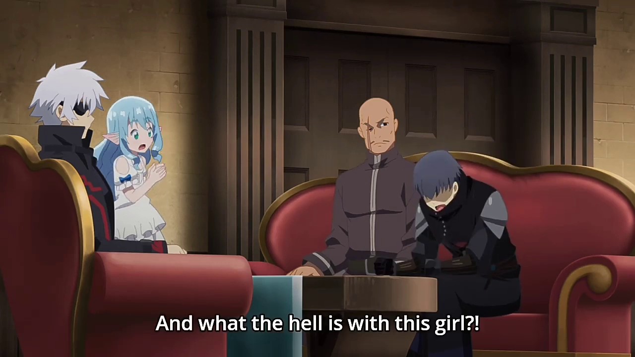 Papa Hajime protect his cute little daughter.(Anime:Arifureta Shokugyou de Sekai Saikyou).