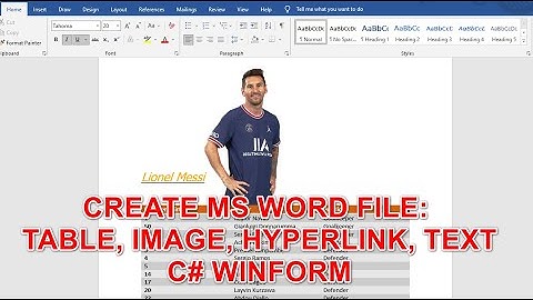 [C#] Create word file with paragraph, table, image, hyperlink using DocX