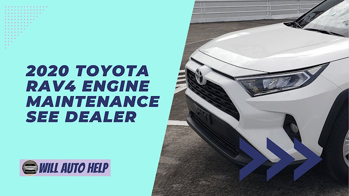 2020 Toyota RAV4 Engine Maintenance See Dealer