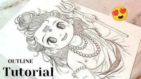 Cute Lord Shiva Sketch Tutorial ✏️ | Grid Method Drawing Step-by-Step 😍 | #artistmuskannn #art