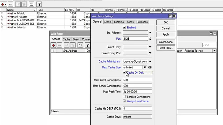 R Hani Prasetya - Cara Setting Web Proxy Internal Mikrotik