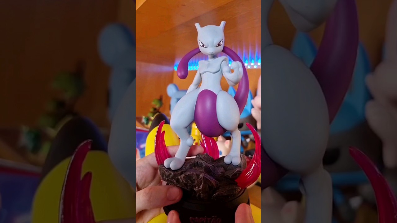 MEWTWO Pokemon estátua boneco Figures #capitaohunter #pokemon #Mewtwo