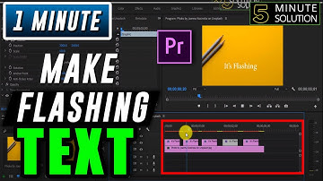 How to make flashing text in premiere pro 2025 | flashing text Tutorial