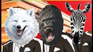 WOLF VS GORILLA VS ZEBRA - Coffin Dance X Baby Shark COVER