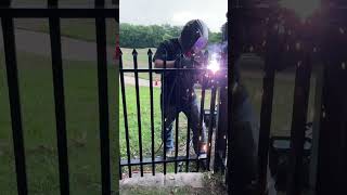 wrought iron gate repair McKinney Texas shorts welding diy homeimprovement wroughtirongate