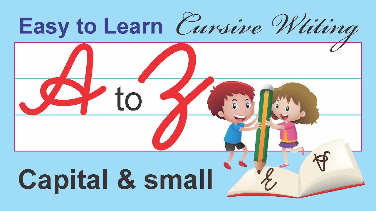 New American Cursive writing A to Z, Small letters \u0026 Capital letters, Cursive handwriting EASY