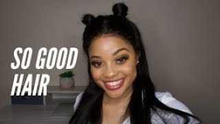 Two Hair Buns with the Best Beginner Friendly Full Lace Wig ft SoGoodHair | South African Youtuber