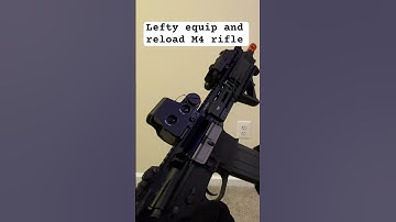 Left handed equip and reload M4 rifle #airsoft #guns #reload #videogames #airsoftvideo #gun #toygun