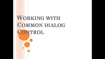 common dialog control