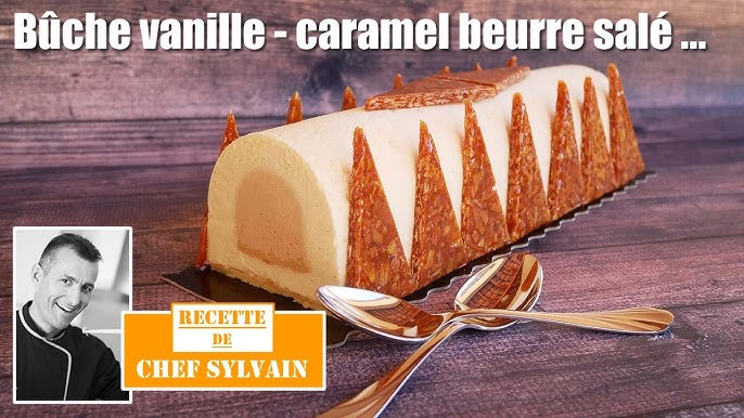 Buche mousse caramel et son insert abricot pomme vanille - Une Faim De Loup  ! ! !