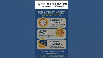 Top 3 Study Hacks Backed by Science | Study Smarter in 60 Seconds!