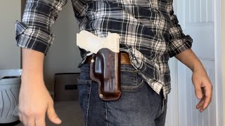 How to make a simple good looking leather holster for your pistol (Glock 19)