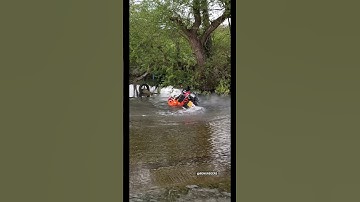 This Ford Is Rather Slippery…😂🤦🏻‍♂️ #Whoops #Fails #FordCrossing #FellOff #Crazy #FYP #ForYouPage