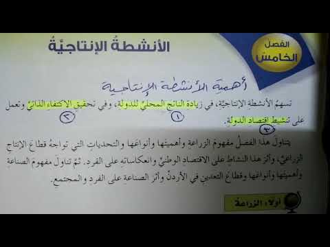 عاشر الأنشطة الإنتاجية الزراعه