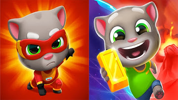 Talking Tom Hero Dash VS Talking Tom Time Rush - Gameplay Walkthrough - All Levels IOS,  (Ep-16)
