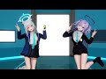 【ブルアカMMD / Blue Archive MMD】キスキツネ【 砂狼シロコ/ 早瀬ユウカ】