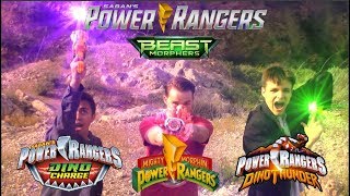 Power Rangers Beast Morphers Mighty Morphin Dino Thunder Dino Charge Team Up Morph