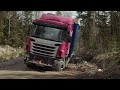 Спасение Короля дорог "Scania" 37 тонн Из Леса Часть-1