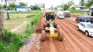 Sany Motor Grader Operator Skills Trimming Slope Road | Motor Grader Road Construction Maintenance