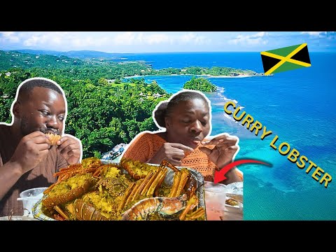 Cooking TASTY CURRY LOBSTER the best food I've had in PORTLAND JAMAICA