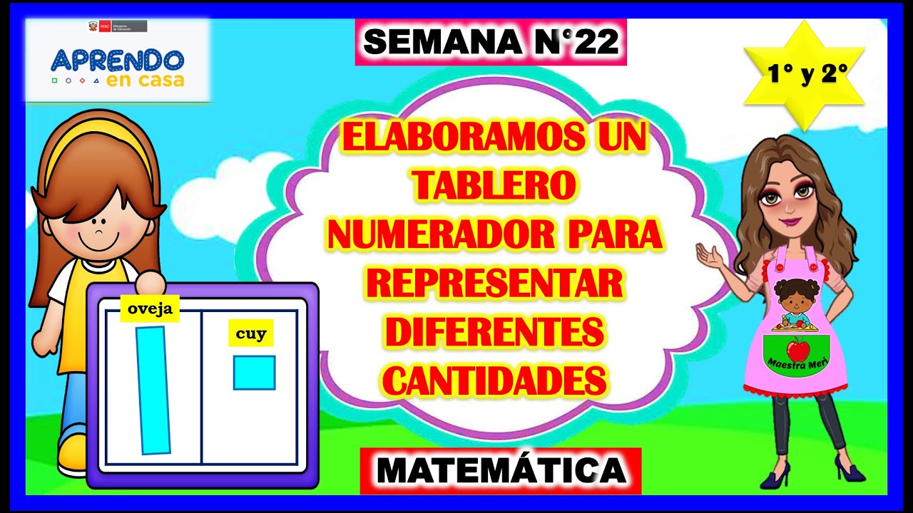 ELABORAMOS UN TABLERO NUMERADOR PARA REPRESENTAR DIFERENTES CANTIDADES