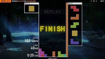[Tetr.io] "40 Line Sprint" - 25.133 Seconds (with 180s)