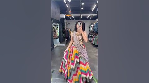 Rainbow zig zag print heavy sequence work designer lehenga choli for ceremony