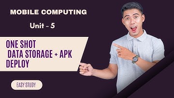 Mobile Computing Unit-5 One Shot | Data Storage, SQLite, APK Publishing | Diploma 3rd Year