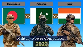 Bangladesh vs Pakistan vs India Military Power Comparison 2023. defencespace military defence