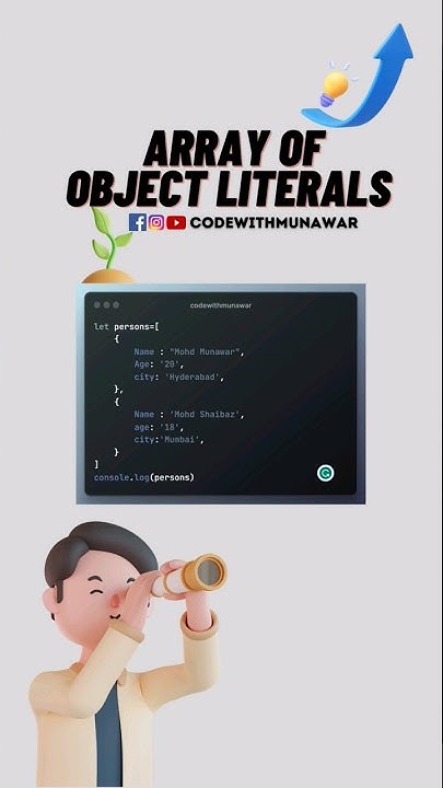 Arrays of Object Literals in javascript #coding #html #css #javascript ...