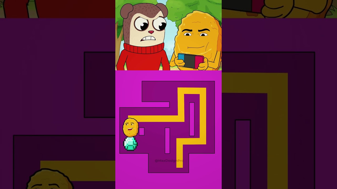 MAX vs NUGGET DANCING Who will win? MAZE CHALLENGE part 2 Gegagedigedagedago!