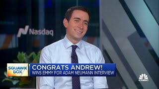 CNBC's Andrew Ross Sorkin wins Emmy for interview with WeWork's Adam Neumann