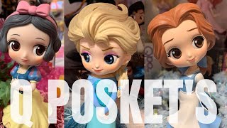 Latest disney qposket princess range, including belle, elsa, snow
white, cinderella and mulan. we also see crystalux figures mickey go
local cloth...