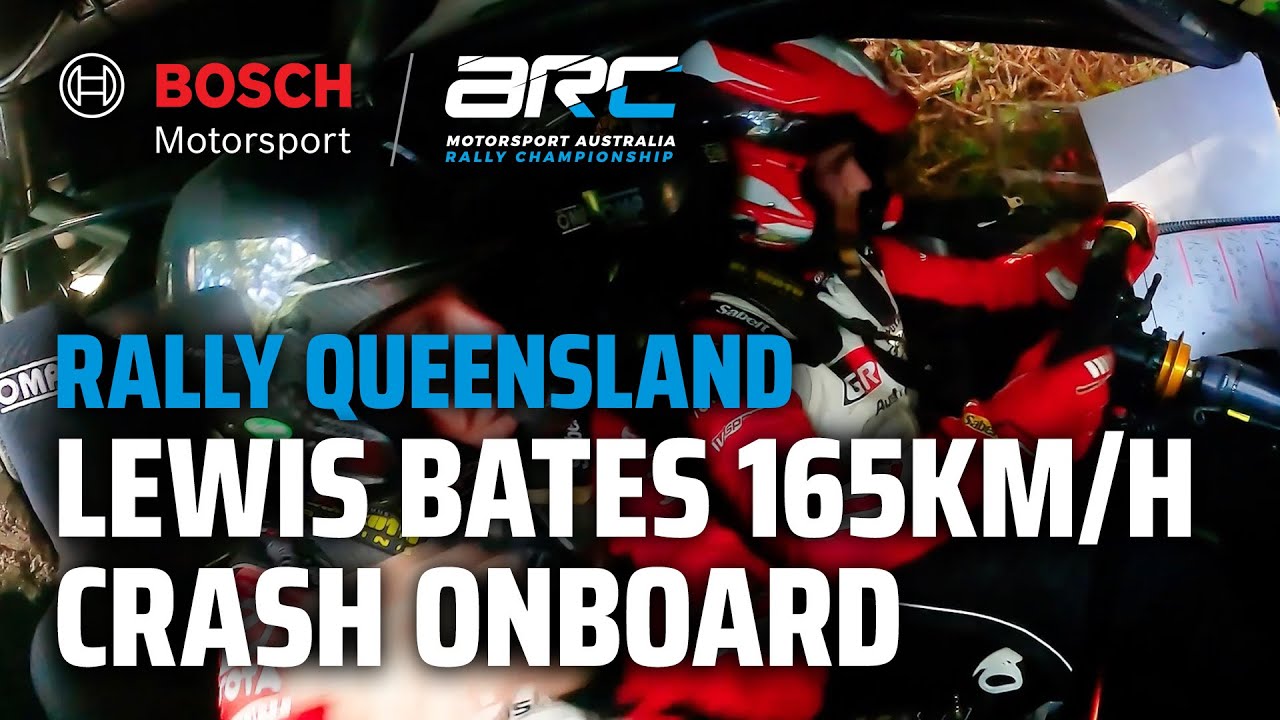 Lewis Bates 165km/h Crash | 2024 Accent Benchtops Rally Queensland