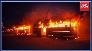 Maharashtra Caste Clashes Reaches Gujarat, Bus Burned In Rajkot