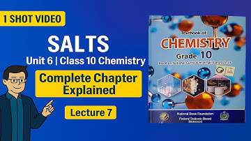 📘 Class 10 Chemistry - Unit 6: Salts | Complete Chapter Explained | National Book Foundation