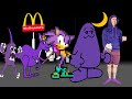 Friday Night Funkin vs GRIMACE SHAKE In Real Life But All Purple Characters Join