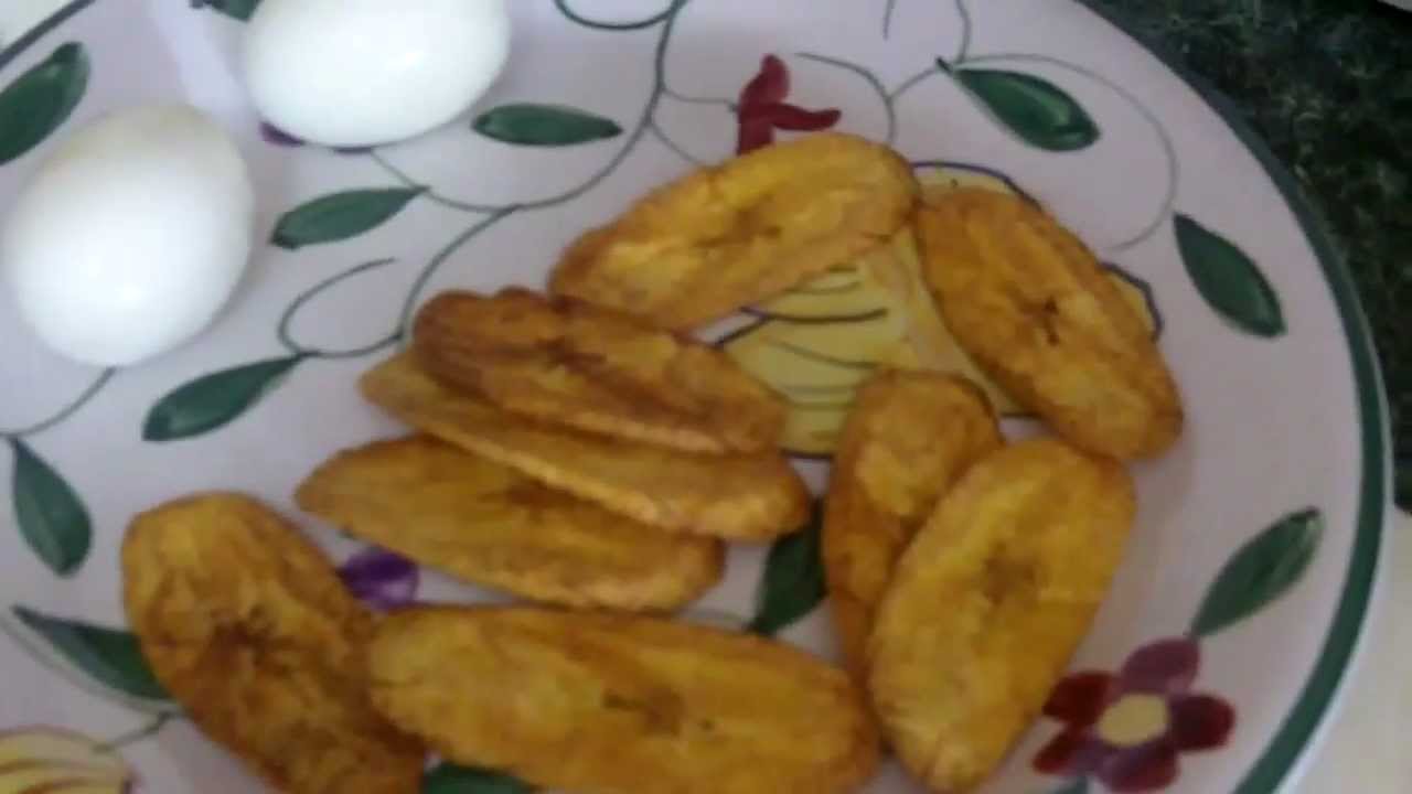Fried Green Plantain And Boiled Eggs YouTube
