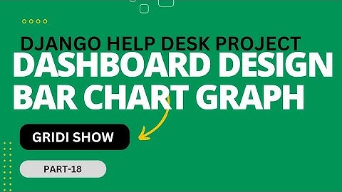 Django Help Desk Ticket System Project part-18|Create Dashboard (BAR CHART) Graph representation.