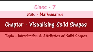 Visualizing Solid Shapes - Introduction  Chapter 15 - Math Class 7 (NCERT)