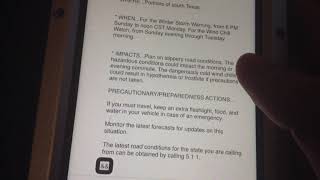 Winter storm alerts, on weather underground on my phone for South Texas, Live Oak county very rare