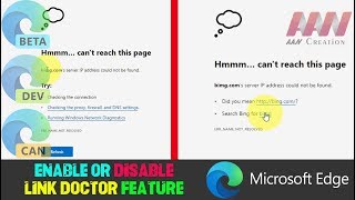 how to enable or disable link doctor feature in microsoft edge chromium