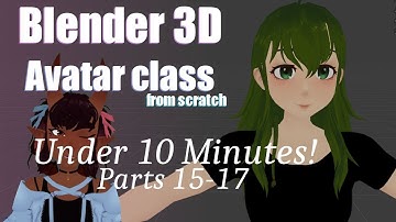 Finale Overview: Blender in under 10 minutes How to make hair for a model | VTuber VRchat .etc