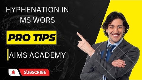 How we use hyphenation in Ms word urdu/Hindi