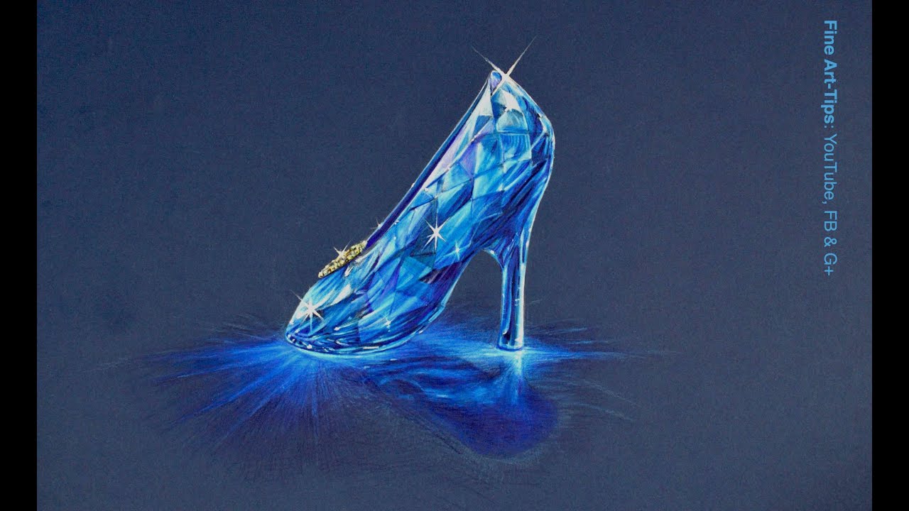 How to Draw the Cinderella Crystal Slipper