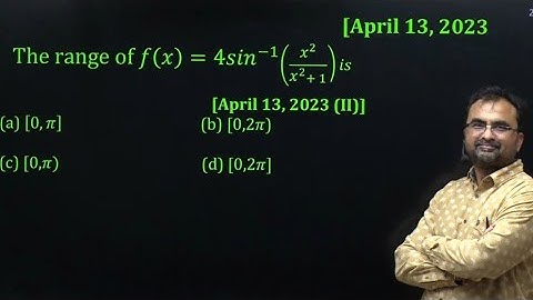 JEE Main PYQ inverse trigonometry 13 April 24 Shift 2
