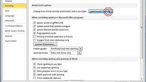Word 2010 Tutorial Setting Default Proofing Options Microsoft Training Lesson 4.2