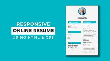 How to Create a Responsive Resume CV Website using HTML and CSS