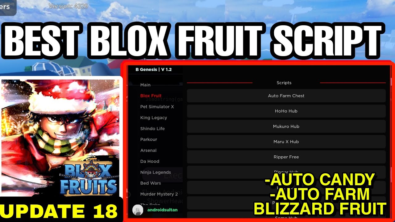 Arceus X V3 Blox Fruit Script Auto farm Hoho Hub Blox Fruit Mobile Script  Update Xmas 🎅 