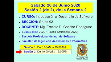 iDeSo04🔴S2de2 Semana02, Intro Desarrollo de Software FISI UNMSM, Sesión 2 de 2 de la Semana 02